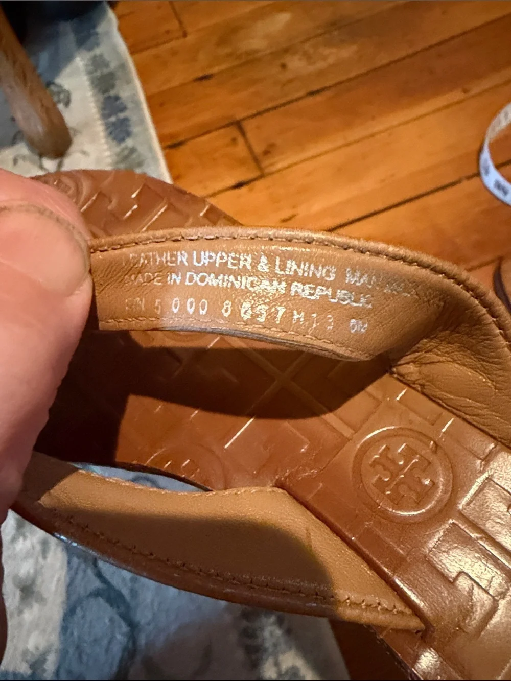Tory Burch Brown Logo Thong Sandals